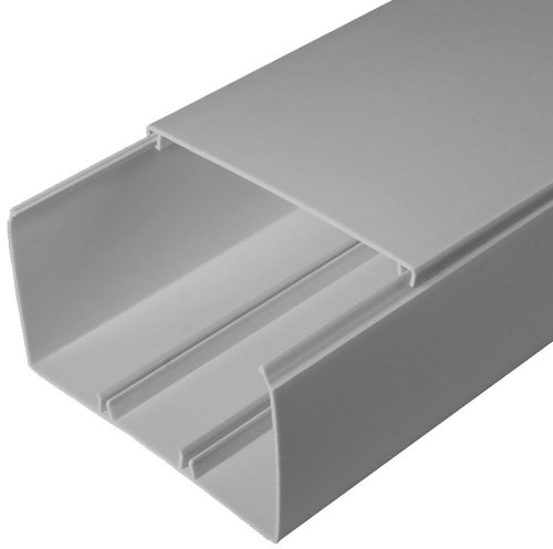 Кабель-канал Промрукав 100x60мм (2000мм) серый (уп. 16м). картинка